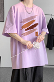 已注册/夏季紫色大码印花半袖短袖T恤男体恤打底衫DT9500/P25，男装T恤，电商B316