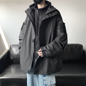 防水秋冬季户外冲锋衣男纯色夹克外套JK6874/P100三合一P150,camille冬季穿搭图片