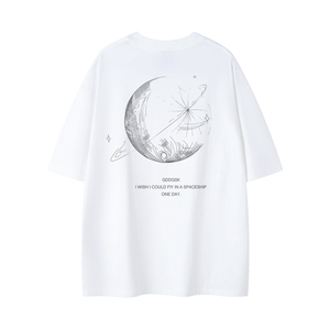 已注册/夏季简约星球半袖短袖T恤男大码体恤打底衫DT5011/P25图片