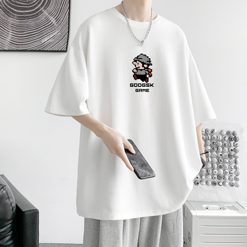 已注册/夏季纯棉通勤风短袖T恤男生宽松体恤打底衫DT7723/P25,男装T恤,电商B316