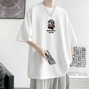 已注册/夏季纯棉通勤风短袖T恤男生宽松体恤打底衫DT7723/P25图片