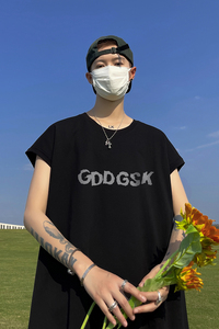 已注册/夏季印花背心舒适纯棉男生宽松坎肩打底衫 BX1044/P25图片