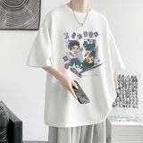 已注册/夏季美式复古短袖T恤男宽松可爱体恤打底衫DT0227/P25，男装T恤，电商B316