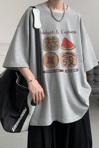 已注册/夏季百搭港风休闲短袖T恤男大码体恤打底衫DT3008/P25图片