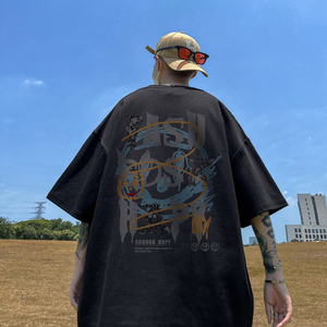 已注册/夏季白色宽松圆领短袖T恤男百搭体恤打底衫DT8351/P25图片