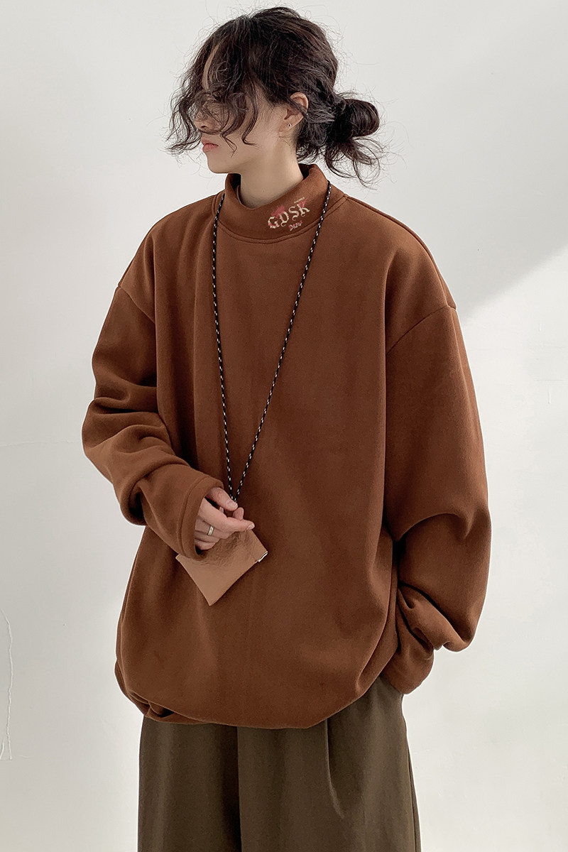 已注册/春秋美拉德休闲宽松打底衫男潮中领长袖T恤卫衣WY9623/P28,男装卫衣,电商B316