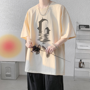 已注册/夏季百搭内搭日系短袖T恤男大码体恤打底衫DT7872/P25图片