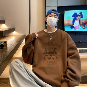已注册/华棉秋季卫衣男加厚卫衣宽松潮流印花风打底衫 WY1230/P50图片