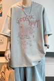 已注册/夏季浅灰色日系短袖T恤潮男大码体恤打底衫DT1225/P25，男装T恤，电商B316