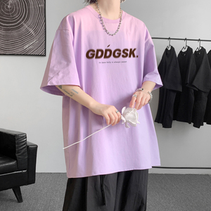 已注册/夏季新印花男生短袖T恤港风大码体恤打底衫DT6342/P25图片