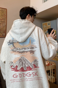 已注册/秋季重磅个性连帽卫衣男宽松打底衫外套WY9301/P45加绒P50图片