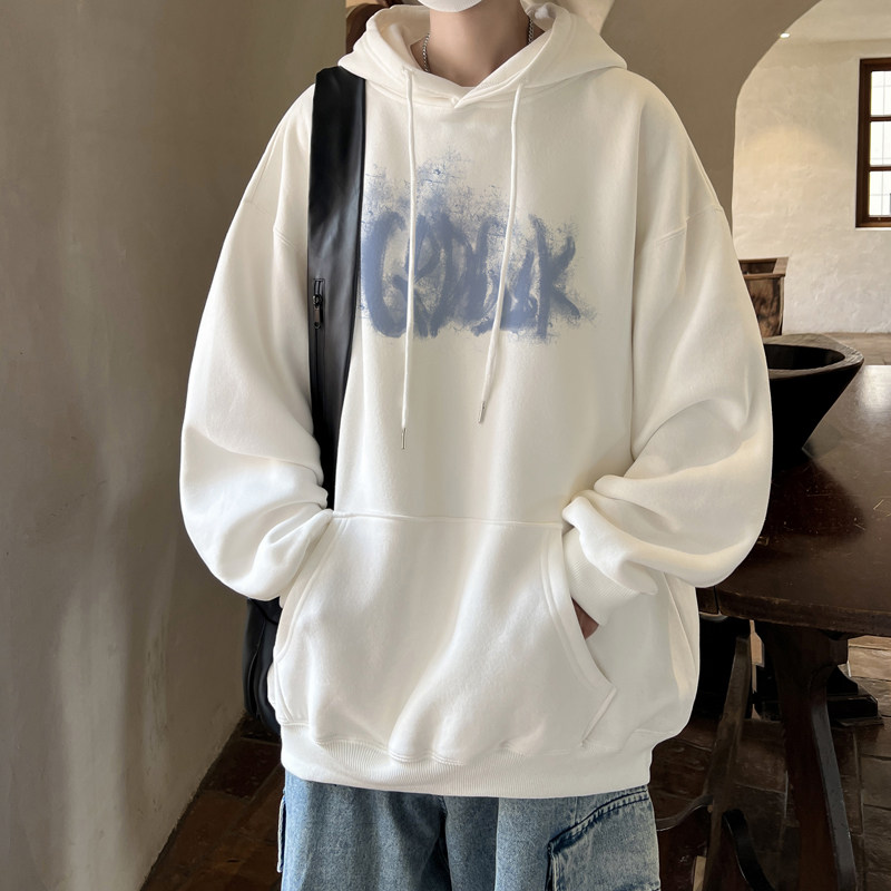 已注册/秋季外景印花男卫衣套头重磅潮流打底衫WY9143/P50加绒P55,男装卫衣,电商B316