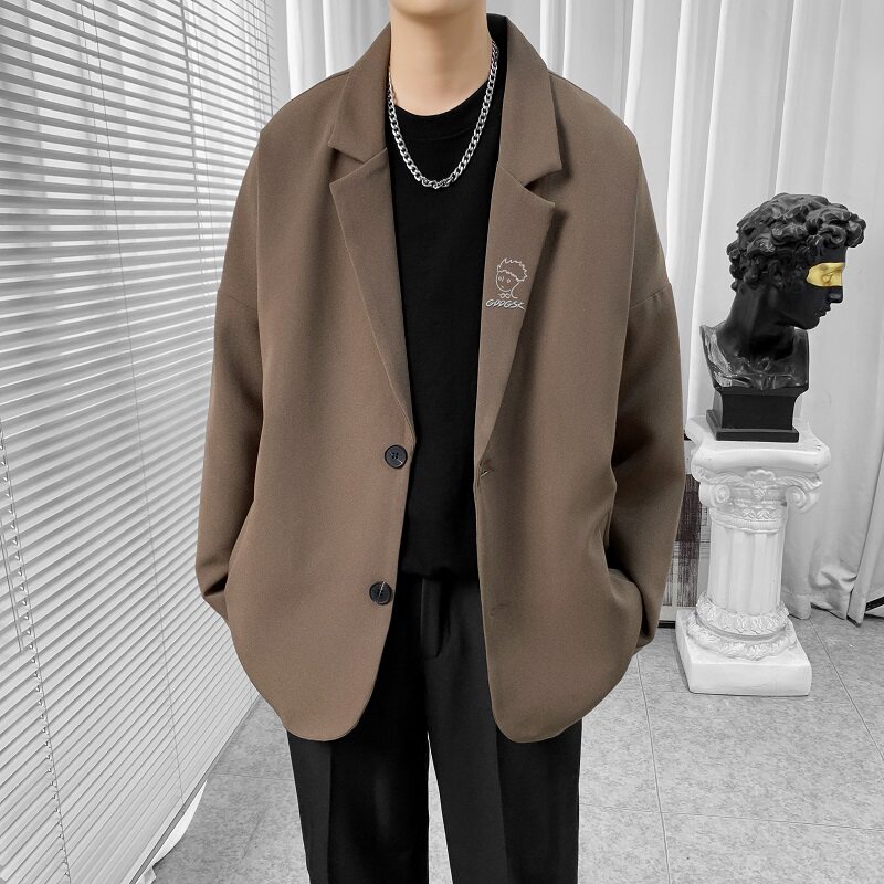 已注册/春夏季小西装男港风大码西服休闲外套网红 XZ0108/P80图片