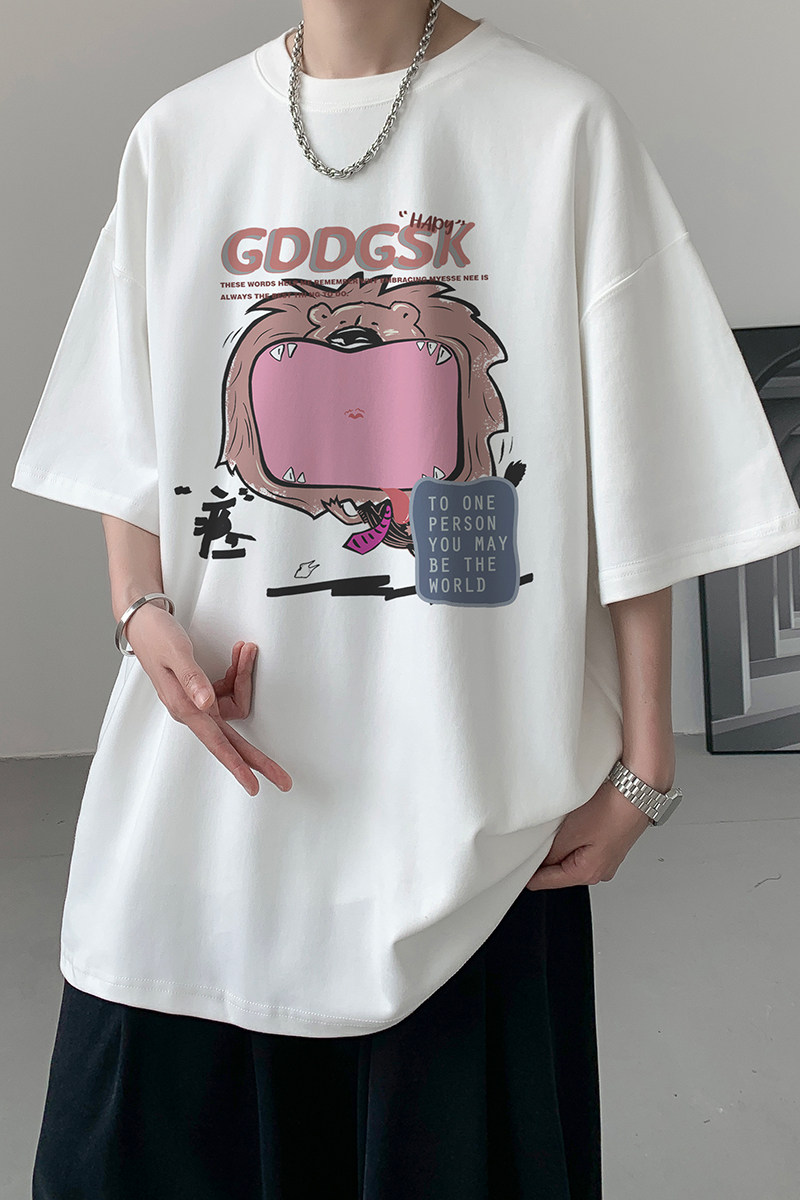 已注册/夏季潮流复古半袖短袖T恤男宽松体恤打底衫DT4188/P25,男装T恤,电商B316