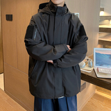 防水秋冬季连帽冲锋衣男大码夹克外套JK5889/P100三合一P150，男装夹克，电商B316