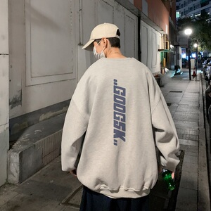 已注册/秋季宽松大毛圈圆领卫衣男港风ins情侣外套WY8586/P28图片