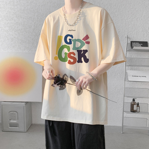 已注册/夏季大码潮牌纯棉短袖T恤男情侣体恤打底衫DT7155/P25图片