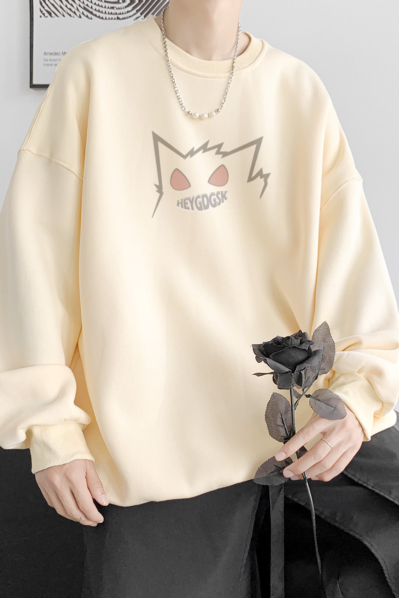 已注册/华棉秋季圆领卫衣男生打底衫宽松大码外套WY9098/P35,男装卫衣,电商B316