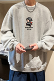 已注册/华棉秋季新浅灰休闲卫衣宽松男流行打底衫WY3817/P35，男装卫衣，电商B316
