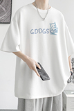 已注册/夏季字母表情印花短袖T恤男宽松体恤打底衫DT2247/P25，男装T恤，电商B316