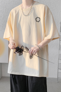 已注册/夏季简约半袖短袖T恤男宽松舒适体恤打底衫DT3108/P25图片