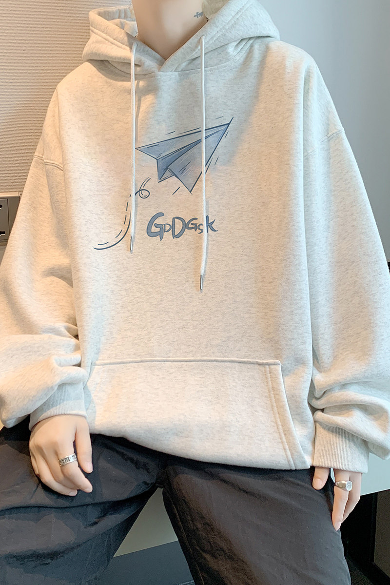 已注册/华棉男士连帽男港风上衣宽松外套男上衣打底衫WY9129/P50,男装卫衣,电商B316