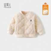 上衣服 儿童开衫 婴儿加绒夹棉袄保暖宝宝棒球服冬装 男童外套秋冬季