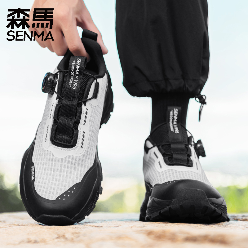 森马2025新款男鞋旋钮休闲运动鞋