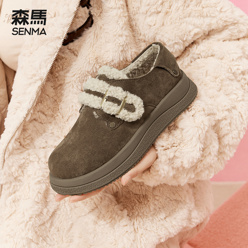 SENMA/森马棉鞋女冬季加绒保暖鞋