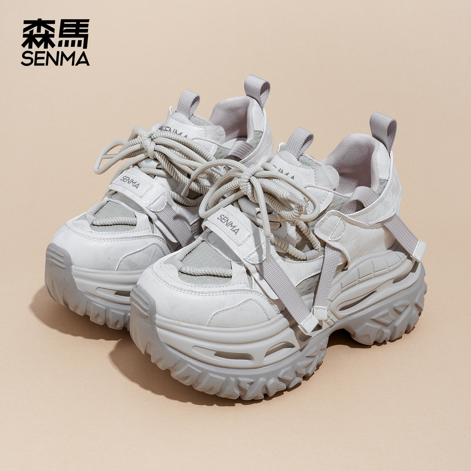 森马休闲鞋女2025新款小个子厚底增高老爹鞋潮流百搭时尚运动鞋,女鞋,时尚休闲鞋,淘宝优惠券,粉丝福利购,淘宝优惠卷
