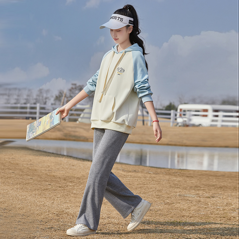 初中生春秋运动服套装13岁少女2023新品学院风高中生休闲两件套