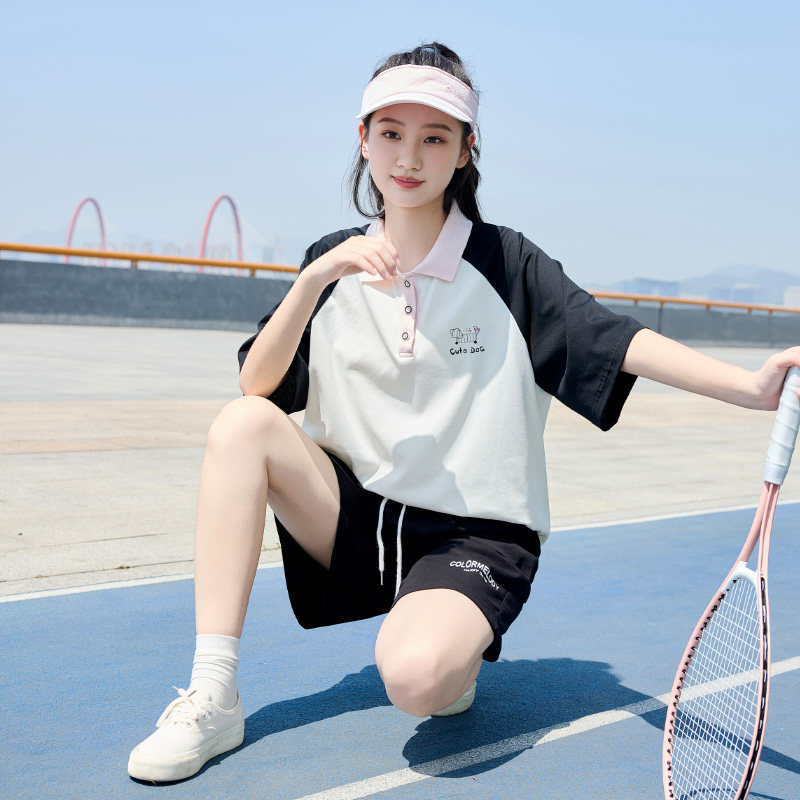 女童短袖T恤夏季新款儿童polo衫