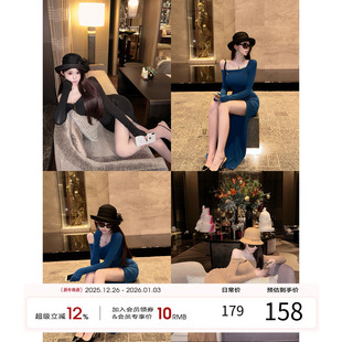 性感连衣裙E25Q10449 显瘦气质时尚 天鹅er 古早思绪