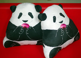 大熊猫和花花果赖萌兰周边玩具抱枕车载枕头可爱公仔玩偶定制