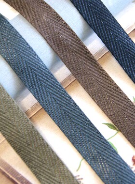 22mm油腊人双字带军绿咖啡黑色灰青色扁带织带布带涤沦带PP带