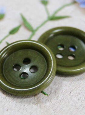 2cm军绿色果实钮天然树木钮扣纽扣衬衣外套牛仔扭扣子