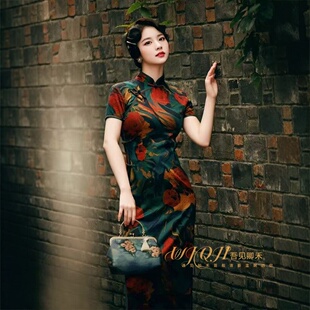 新中式 国风高级感旗袍温柔知性微胖女孩闺秀清冷感高端大气上档次