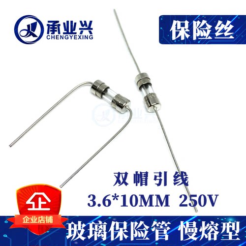 带引脚玻璃保险管3.6*10mm 250V T1A 2 3 4 5A延时保险丝3.6x10