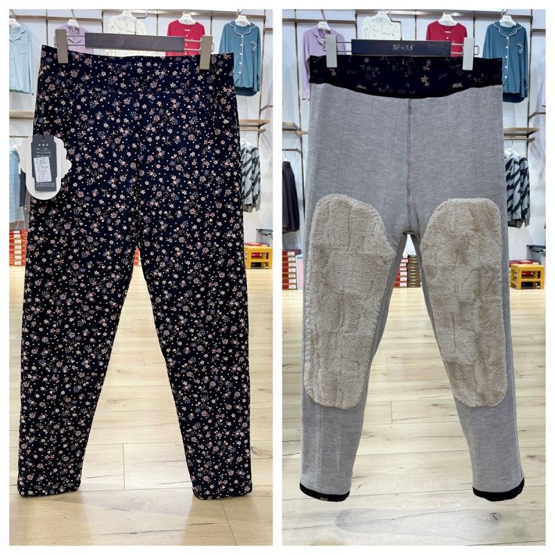 秋冬靖祥中老年花色棉裤女新款加厚羊毛妈妈棉裤女加厚保暖棉裤女