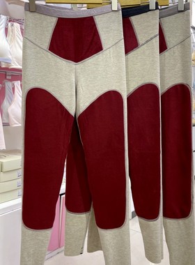 伊丽莎白秋冬84018藏红花暖护女士保暖贴片长护膝羊绒蚕丝发热裤