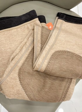 新一步52102秋冬450克羊绒护膝护腰男士保暖裤高腰中厚绒裤薄棉裤