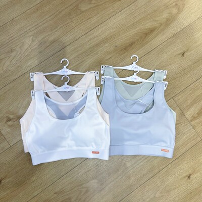 小靓美防驼背少女内衣发育期初高中学生固定杯背挺直运动背心8533