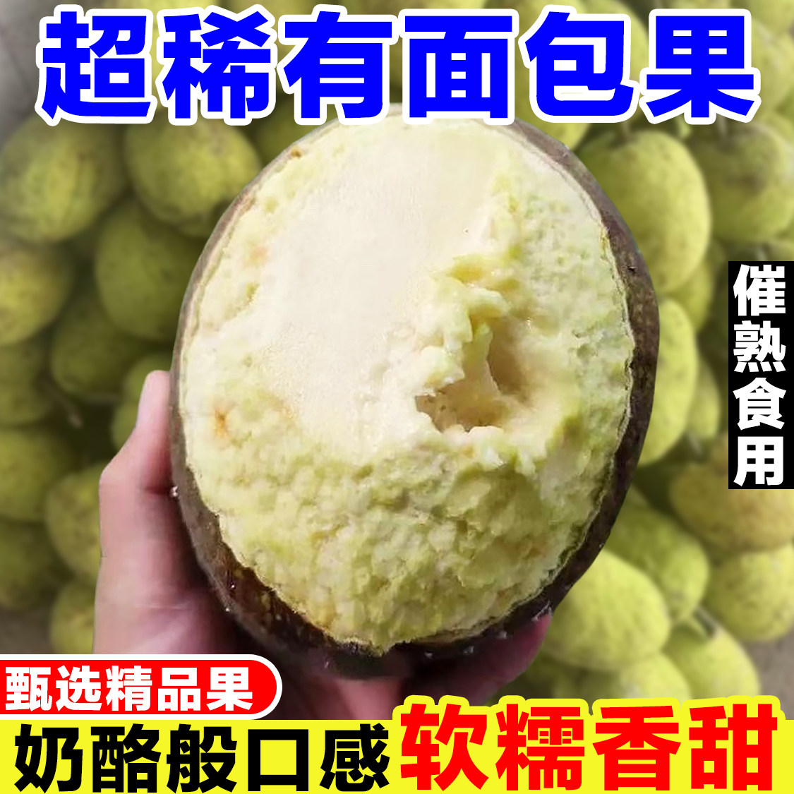 新鲜面包果当季现摘面包树果实稀有热带水果面包果鲜果冰淇淋口感