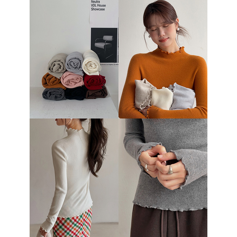 套头XXGN【9色木耳边毛针织衫
