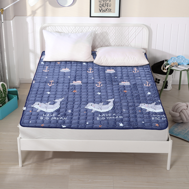 法兰绒床垫牛奶绒睡垫水洗单人垫被宿舍毯子垫床双人家用加厚软垫