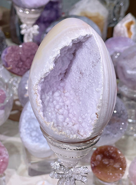 仙仙粉紫牙软！紫粉雪景大平台龙蛋 可做钱袋子 卡8cm
