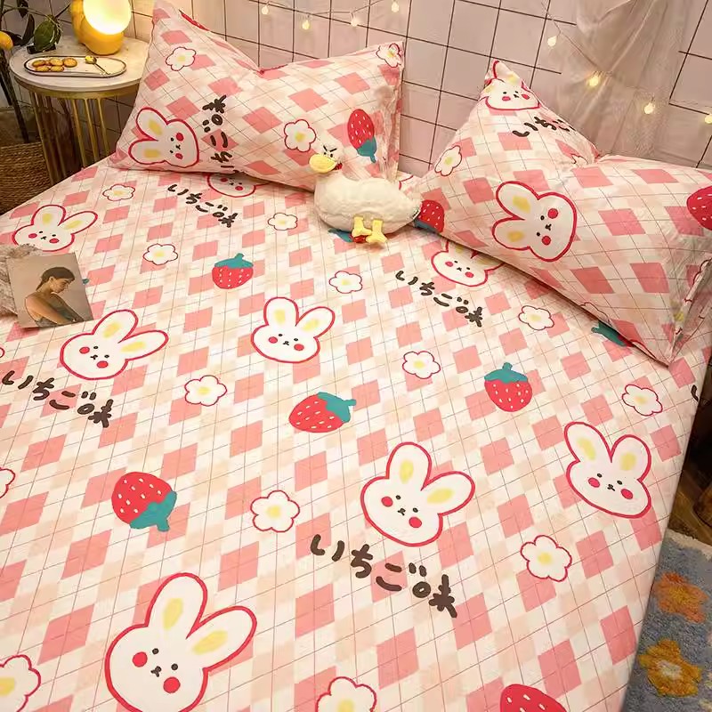 【天猫正品】ins风纯棉全棉床单单件学生宿舍被单人儿童少女孩公
