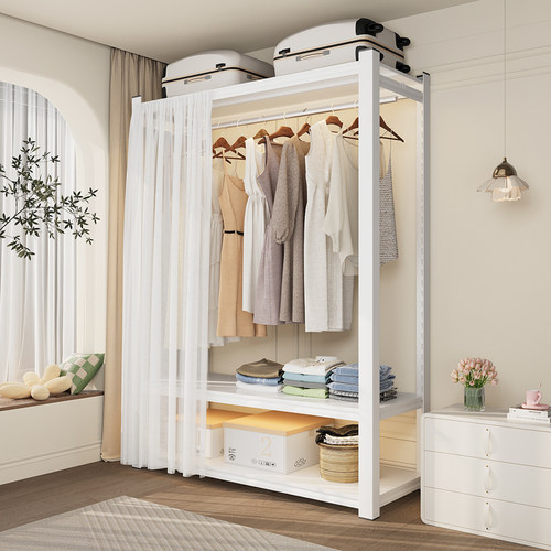 衣柜简易组装加粗钢制金属货架