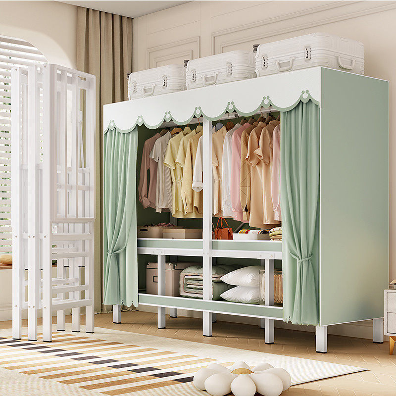 简易衣柜可折叠结实耐用家用卧室出租房免安装一体方便