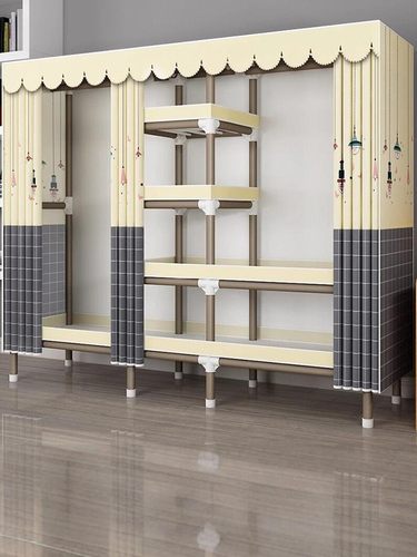 简易组装布衣柜钢管加粗出租房结实耐用布艺加厚加粗家用柜子衣橱